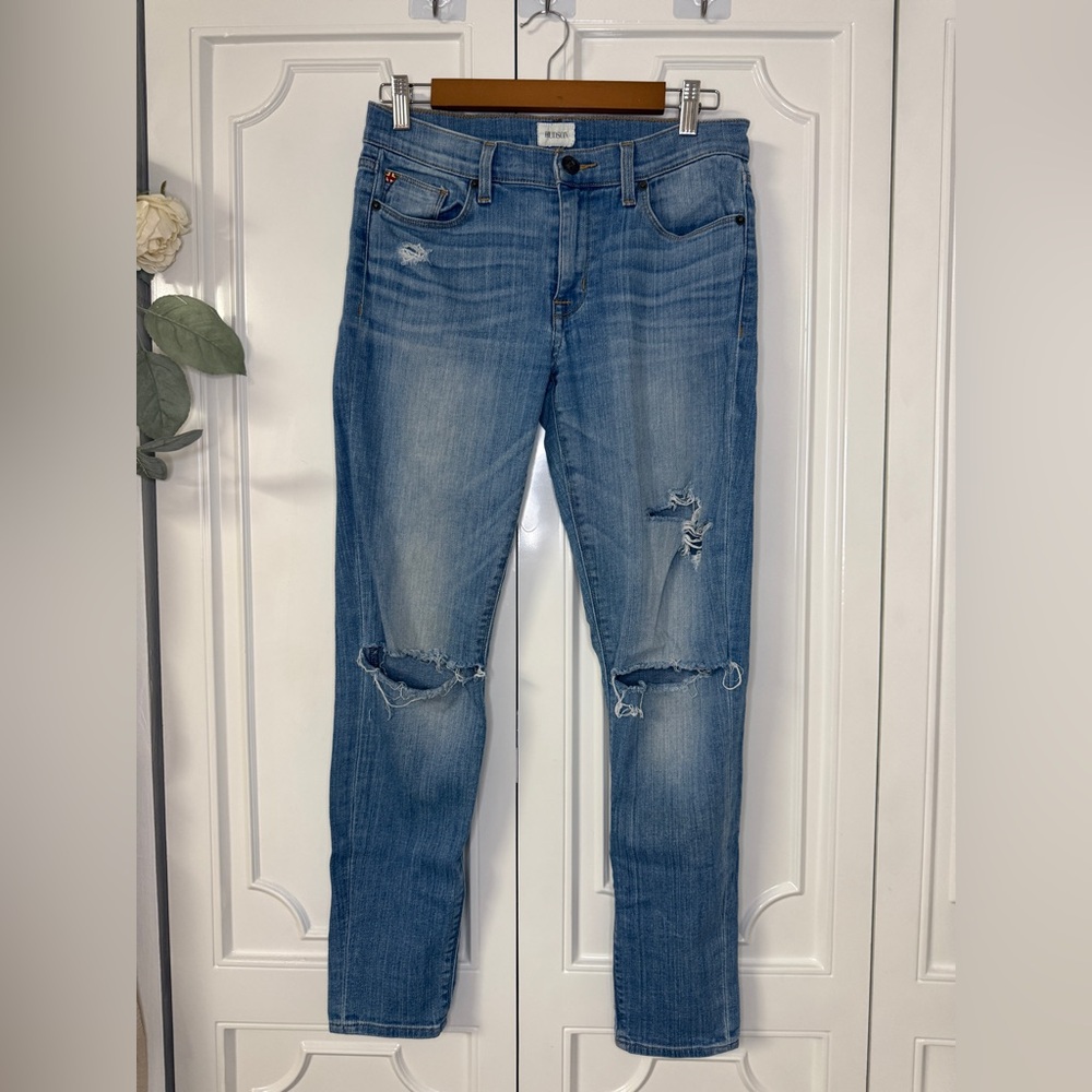 Hudson Jeans Light Blue Distressed Skinny Jeans